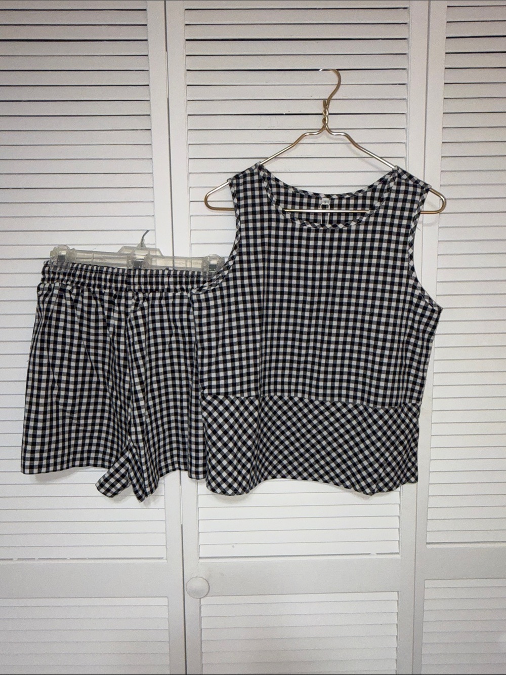 Classic Gingham Shorts - Black & White Set.